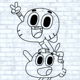 Gumball Color In